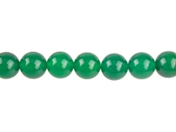 Green Agate Semi Pecious Round Beads 10mm, 16"/40cm Strand