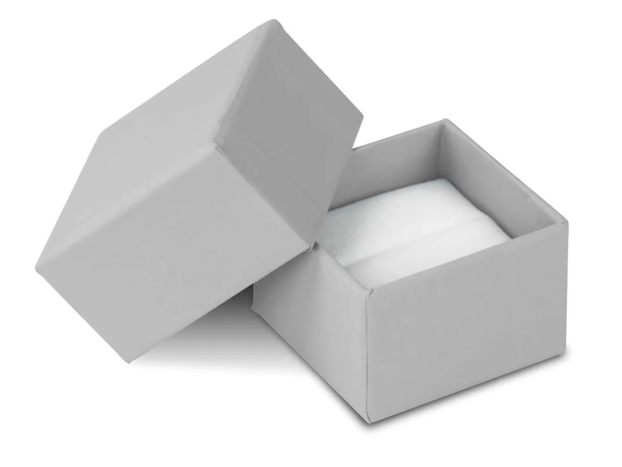 Grey Card Soft Touch Ring Box