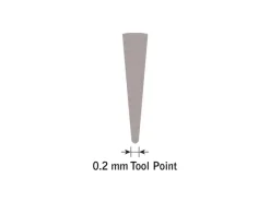 GRS® C-Max Carbide Tapered Rounded Graver 0.2mm Tool Point Width
