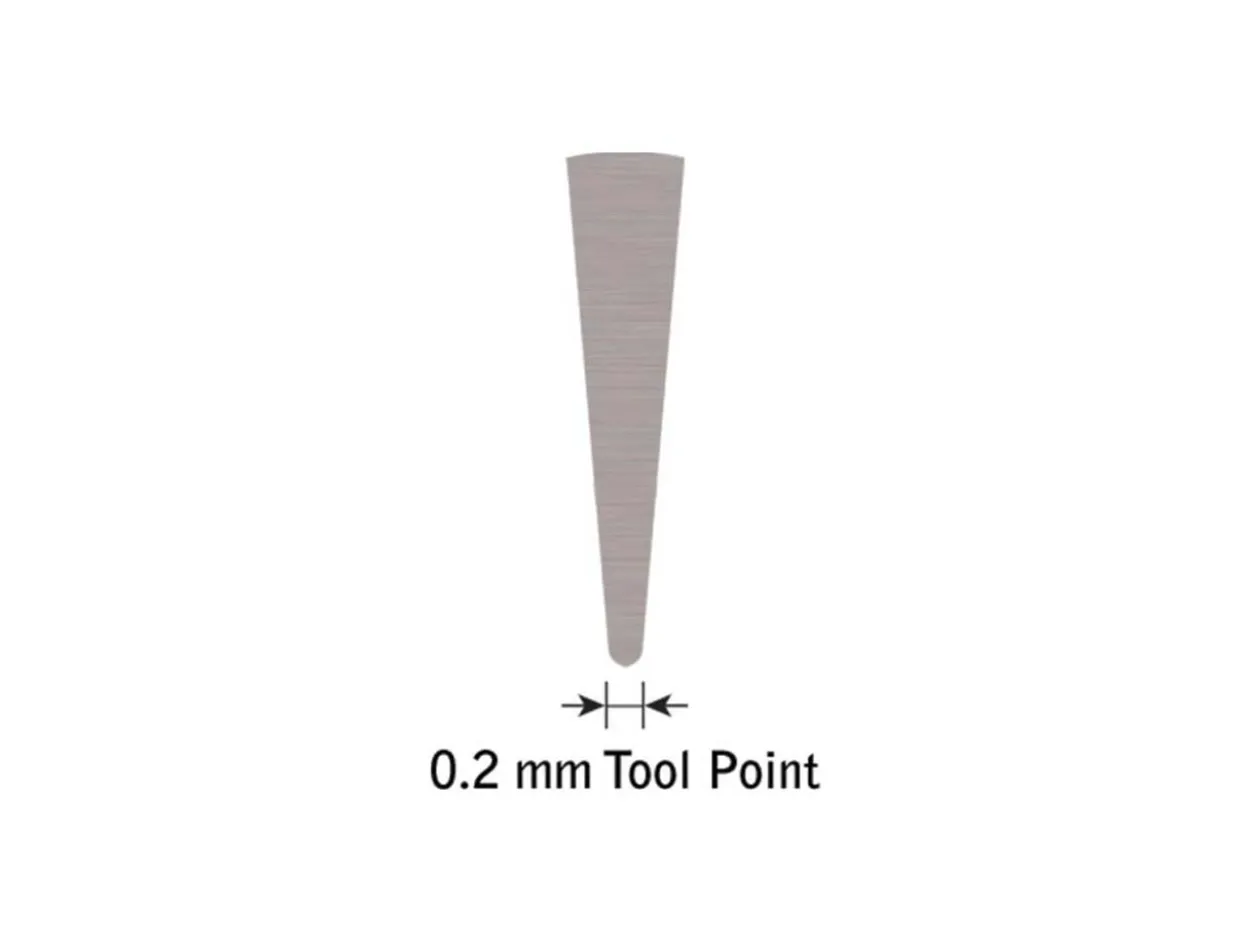 GRS® C-Max Carbide Tapered Rounded Graver 0.2mm Tool Point Width