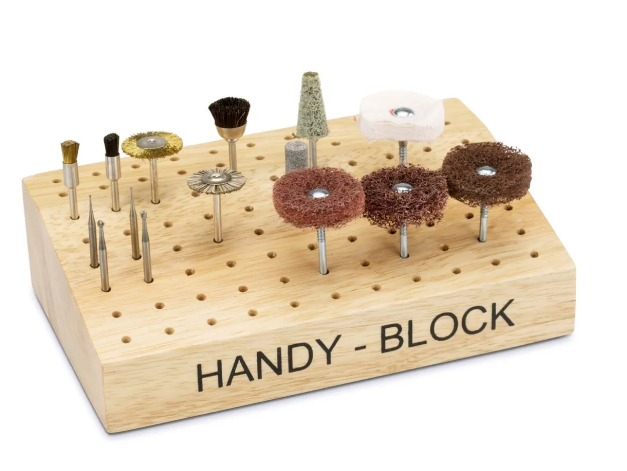 Hardwood Angled Burr Holder, 88 Holes