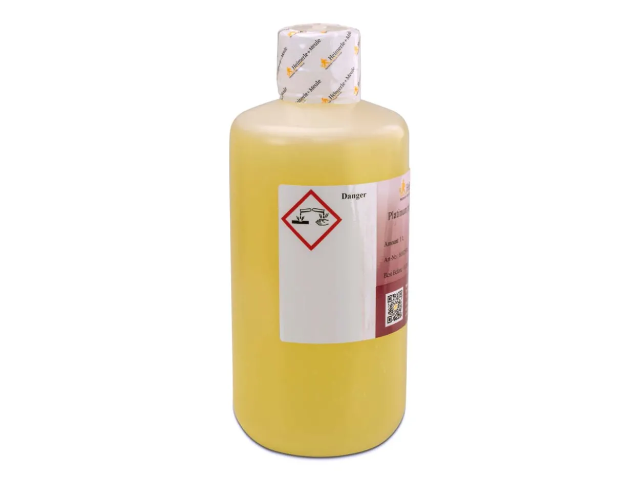 Heimerle + Meule Platinum Plating Bath Pt/rh 12, 1.5g Pt/l + 0.5g Rh/l, 1l, UN3264
