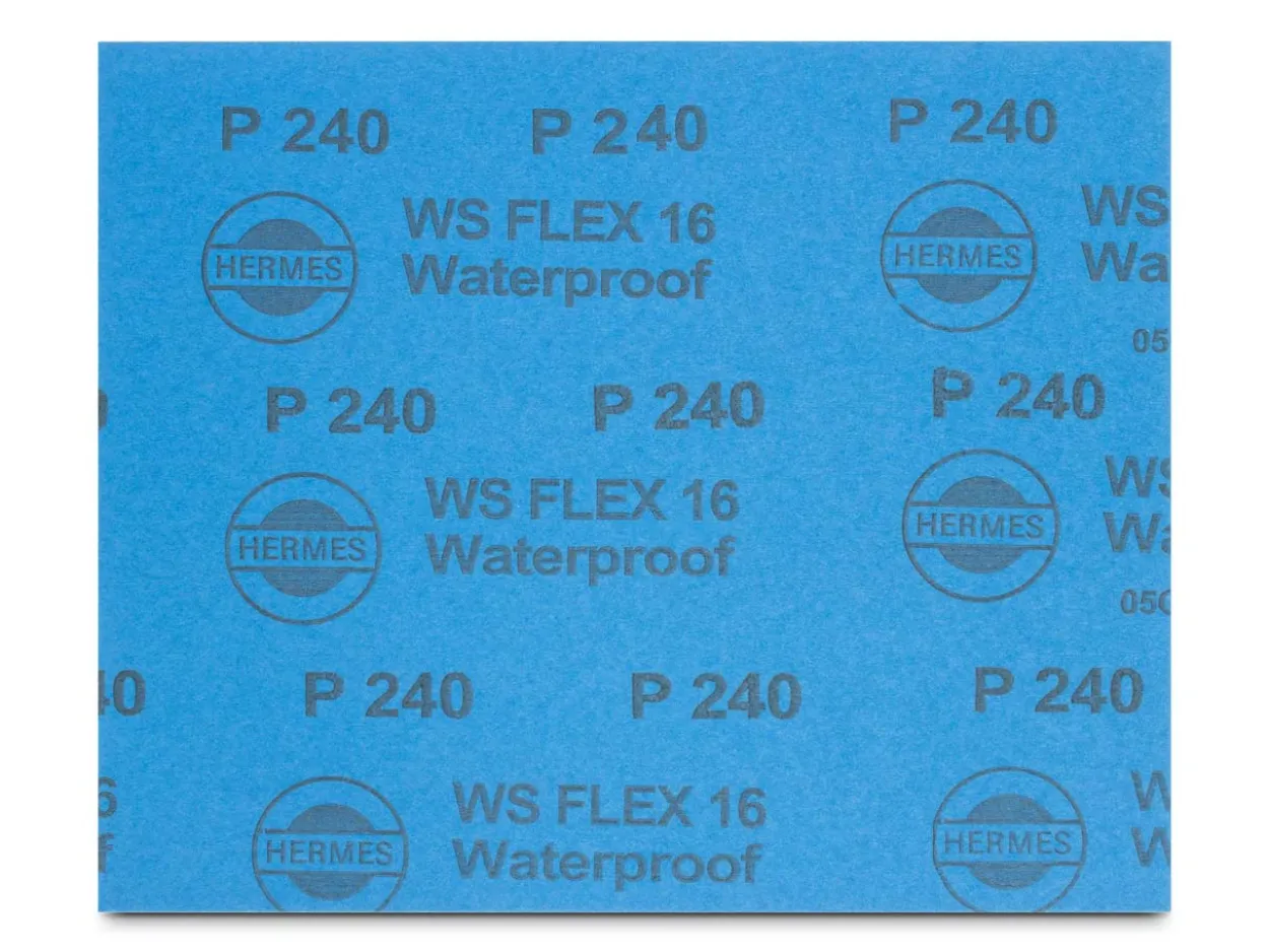 Hermes WS FLEX Wet And Dry Paper, 240 Grit, Pack of 10