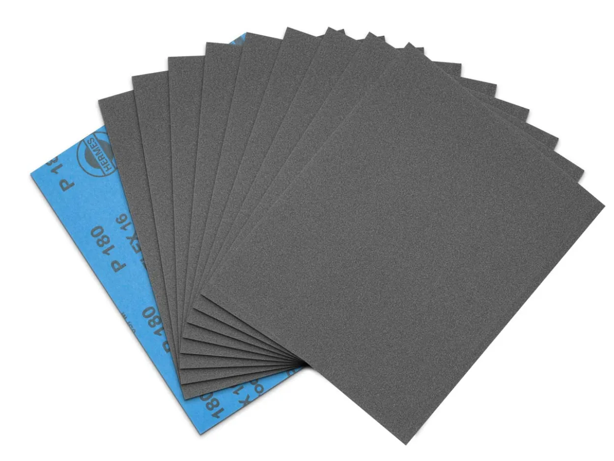 Hermes WS FLEX Wet And Dry Paper, 180 Grit, Pack of 10