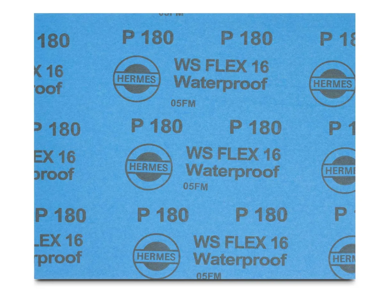 Hermes WS FLEX Wet And Dry Paper, 180 Grit, Pack of 10