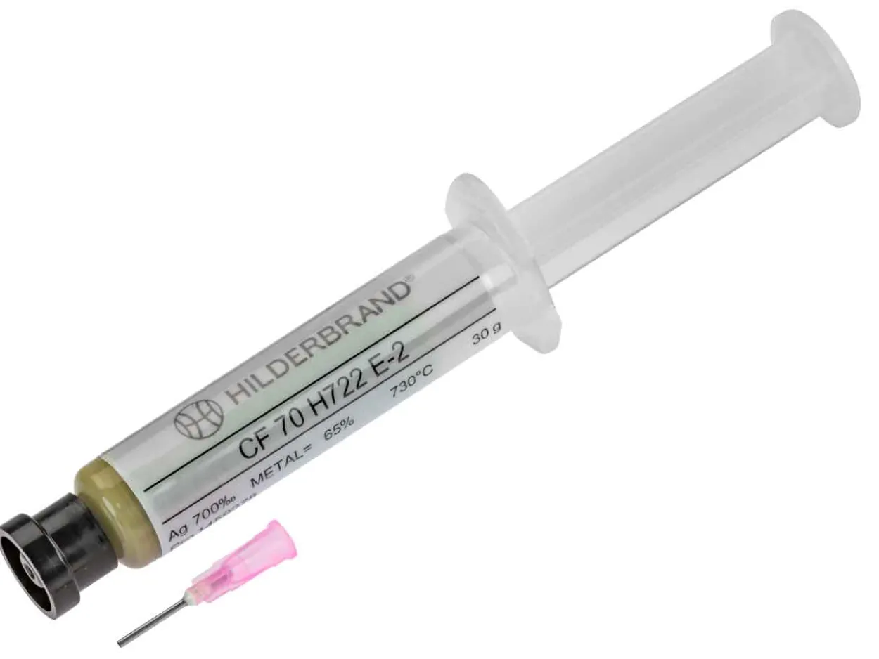 Hilderbrand Silver Solder Paste 30g Medium, Syringe