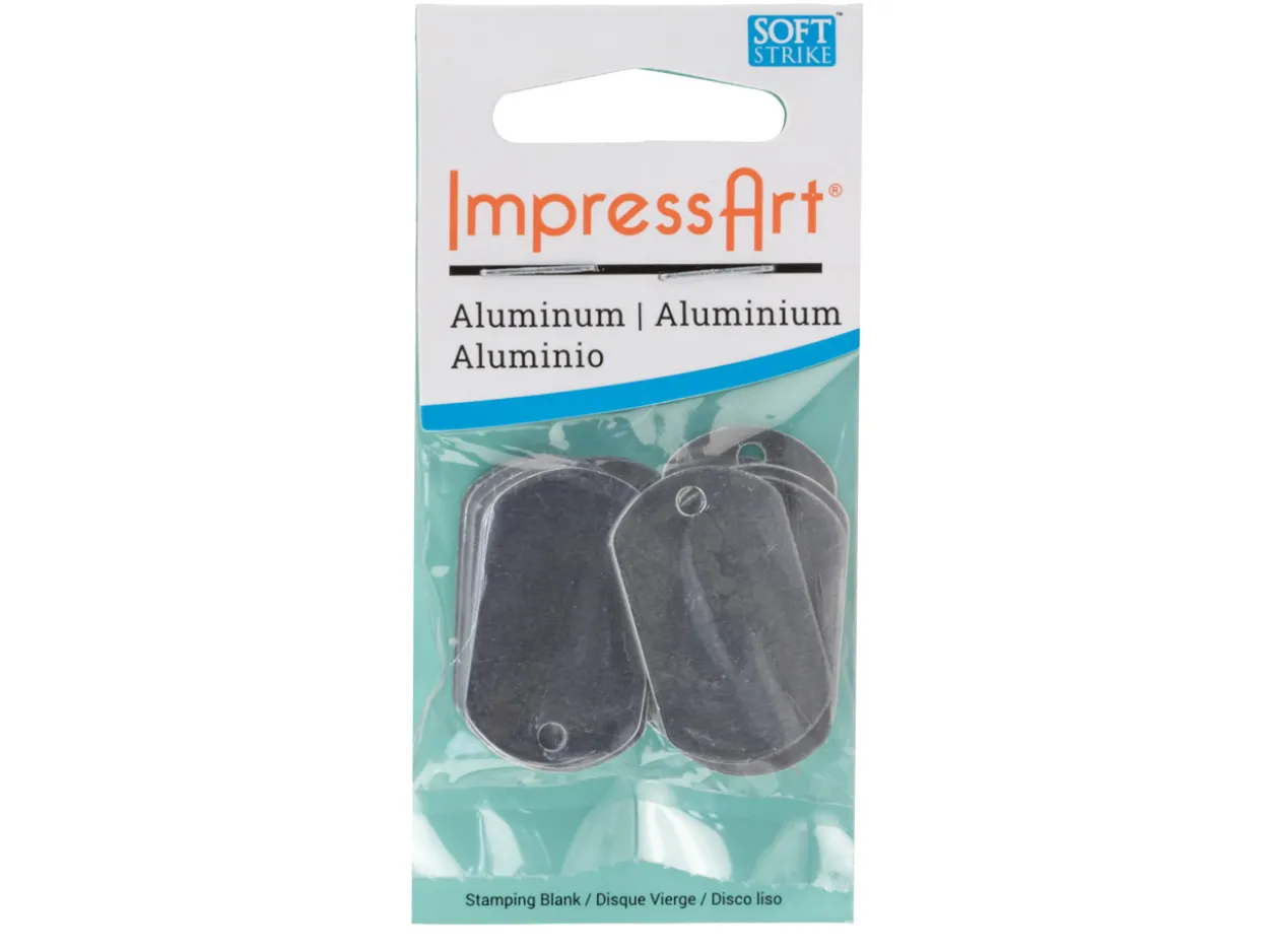 ImpressArt Aluminium Dog Tag 32mm Stamping Blank Pk 13