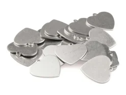 ImpressArt Aluminium Heart 16mm Stamping Blank Pack of 20 Pierced Hole