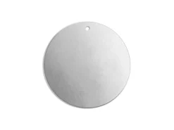 ImpressArt Aluminium Round Disc 32mm Stamping Blank Pack of 8, Pierced Hole