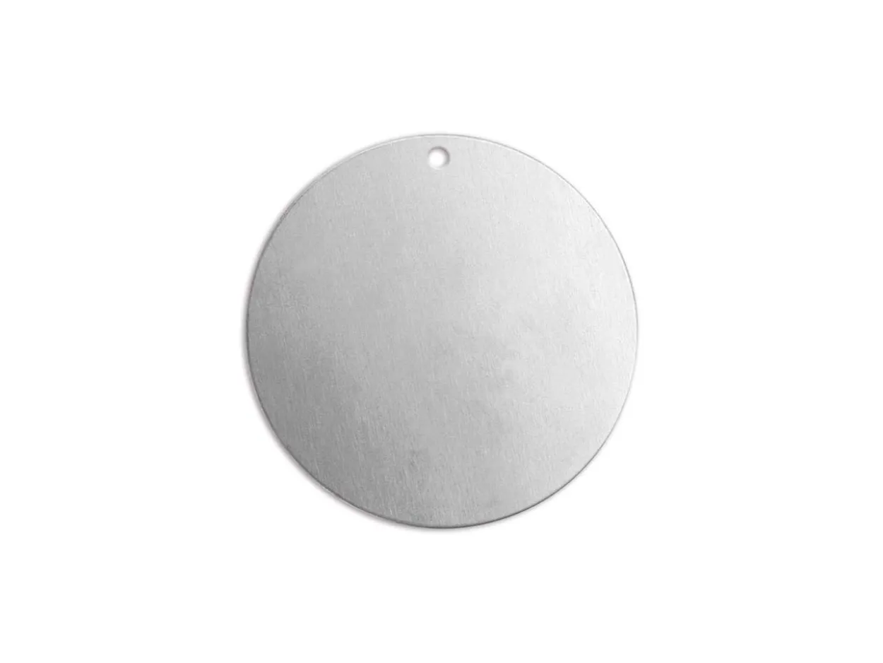ImpressArt Aluminium Round Disc 25mm Stamping Blank Pack of 11 Pierced Hole