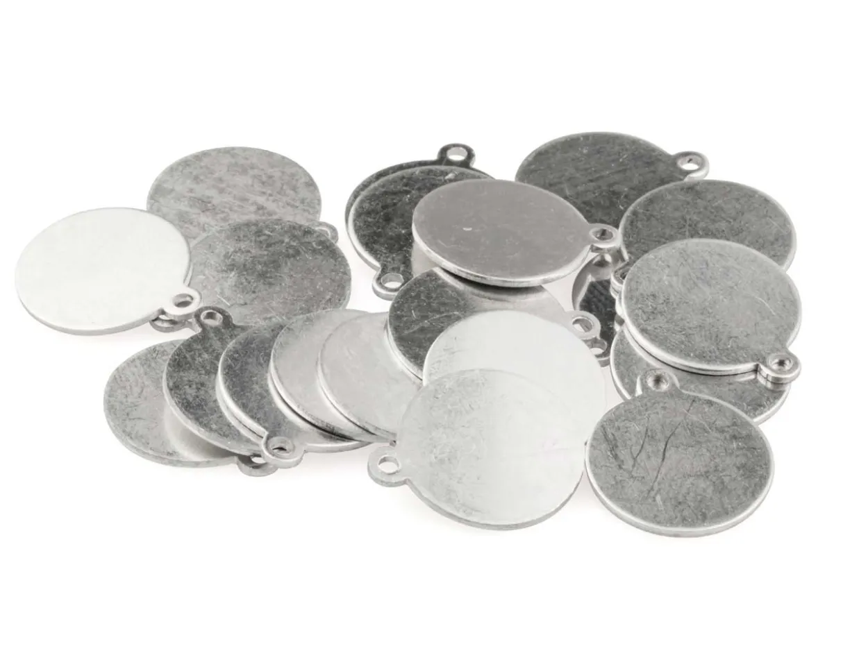 ImpressArt Aluminium Round Tag 16mm Stamping Blank Pack of 15