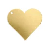 ImpressArt Brass Heart 19mm Stamping Blank Pack of 5 Pierced Hole