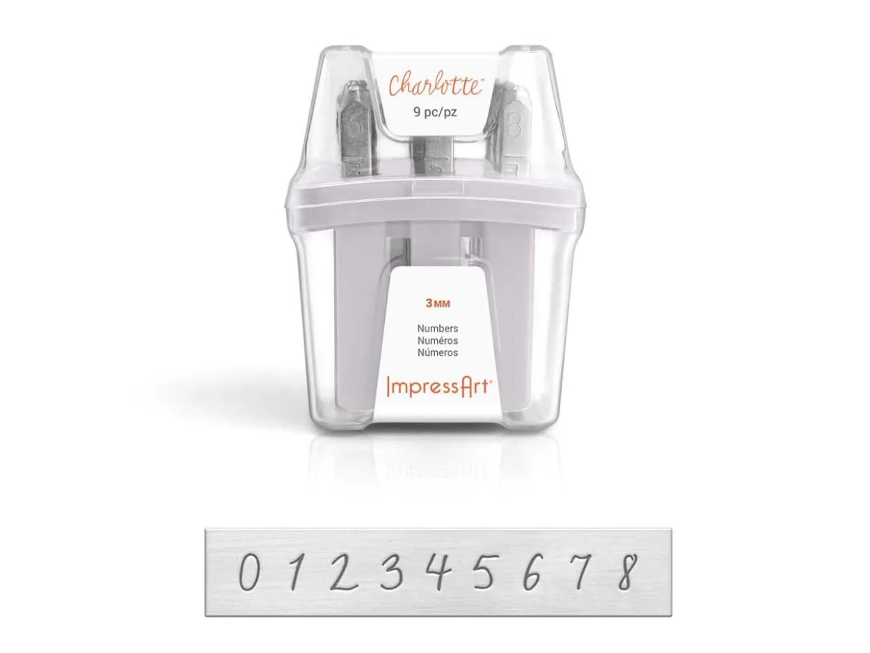 ImpressArt Charlotte Number Stamp Set 3mm