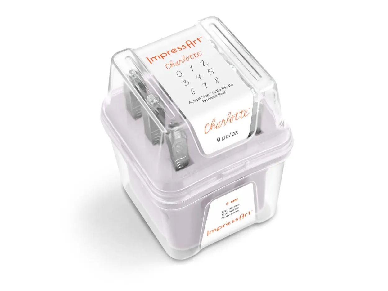 ImpressArt Charlotte Number Stamp Set 3mm