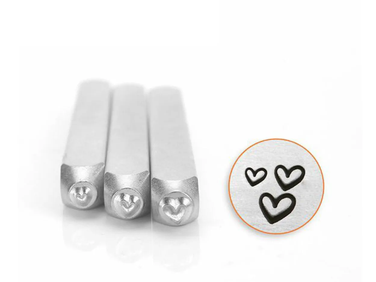 ImpressArt Love Hearts Design Stamp Set 1.5mm, 2mm And 3mm Pack of 3
