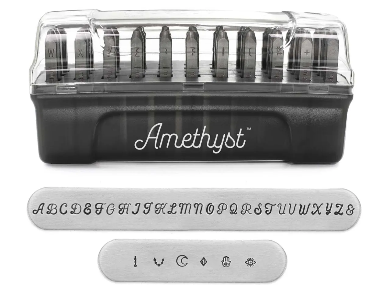 ImpressArt Signature Amethyst Letter Stamp Set Uppercase 3mm