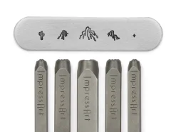 ImpressArt Signature Desert Mountain Design Stamp Pack of 5