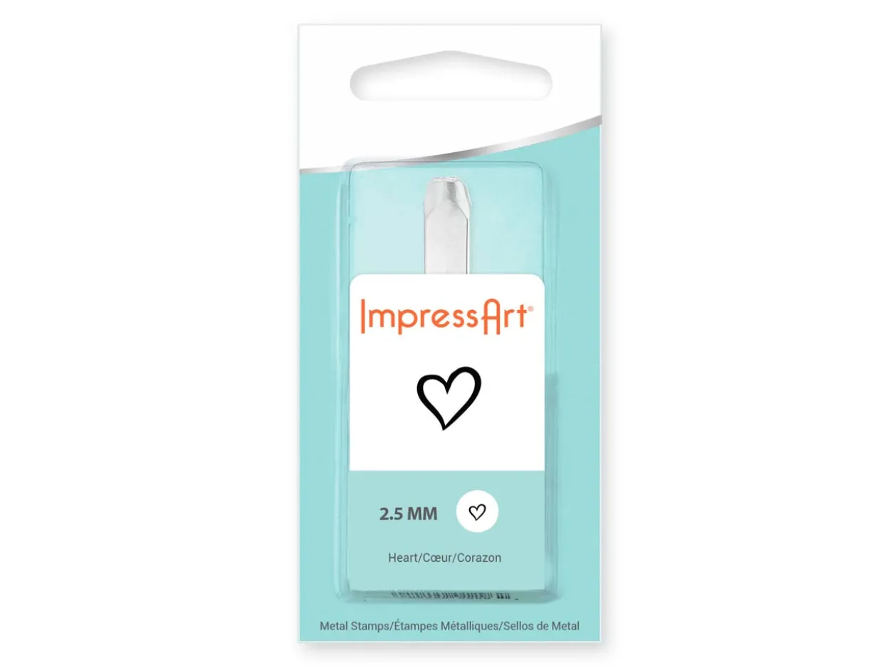 ImpressArt Signature Heart Outline Design Stamp 2.5mm