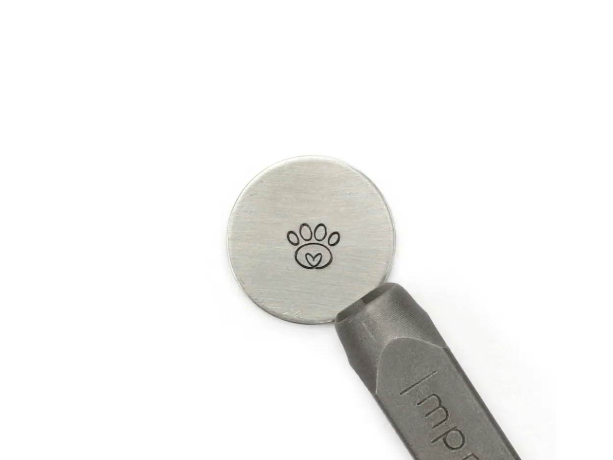 ImpressArt Signature Paw Print Heart Design Stamp 6mm