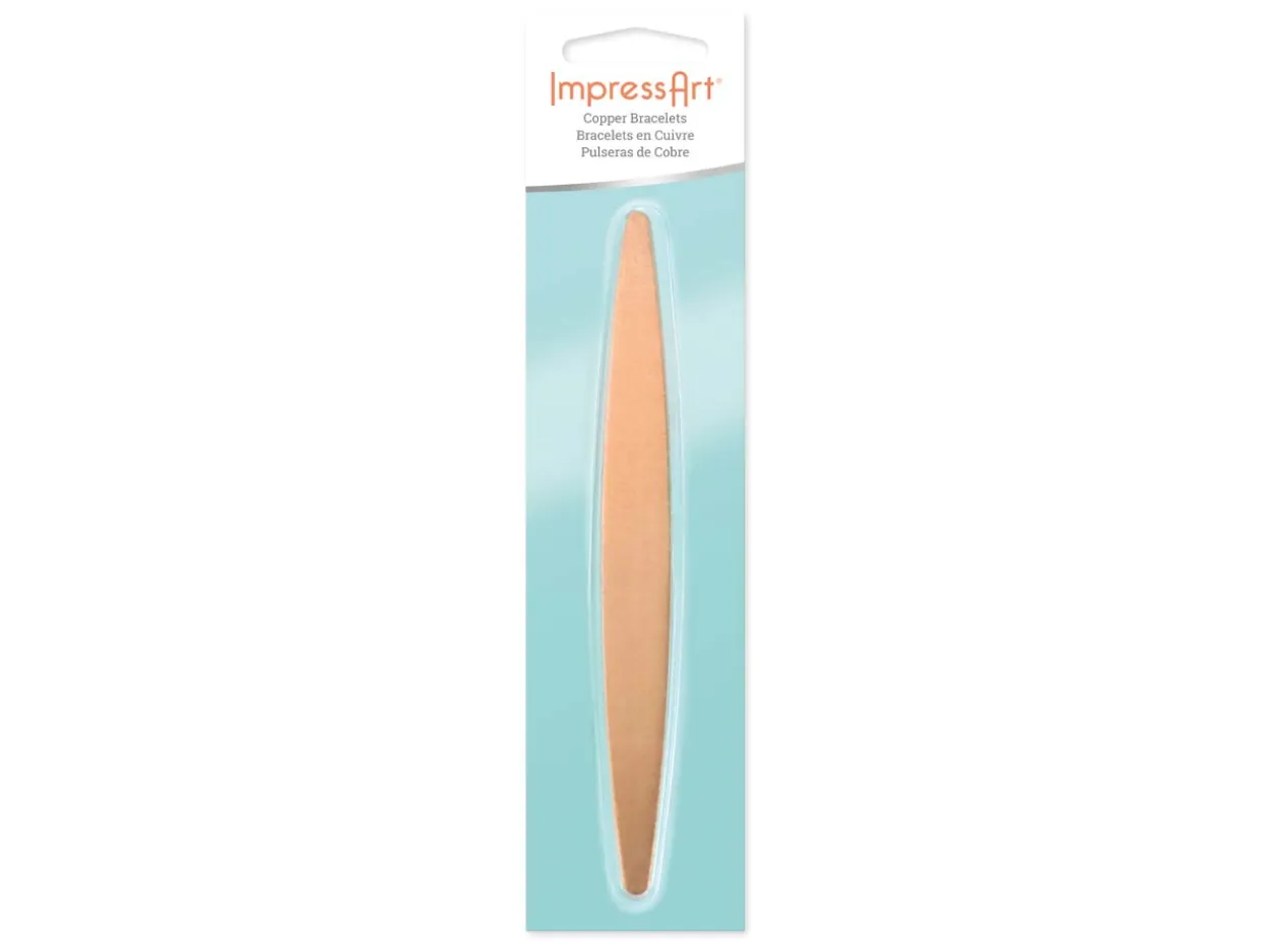 ImpressArt Tapered Copper Cuff Bangle 150x16mm Stamping Blank Pack of 3