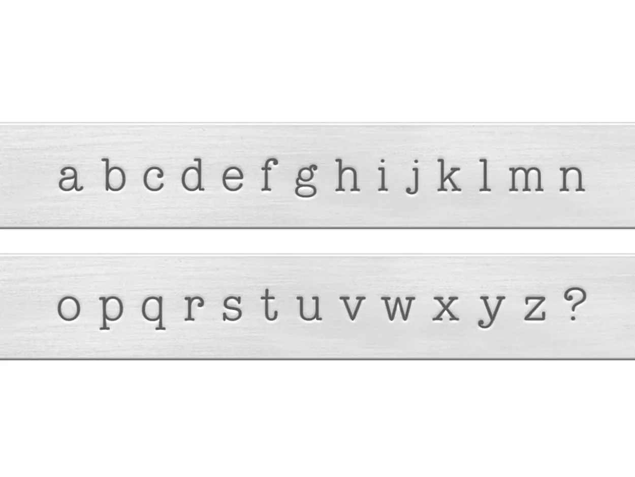 ImpressArt Typewriter Basic Letter Stamp Set Lowercase 3mm
