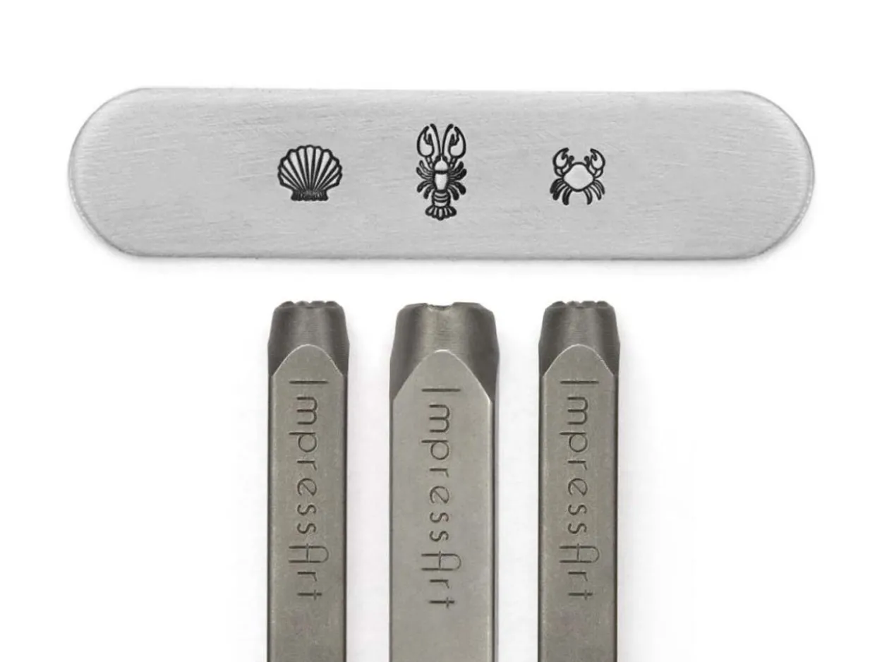 ImpressArt Under The Sea Design Stamp 6 To 9.5mm Pack of 3