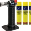 Jeweller's Soldering Blow Torch, Electronic Ignition, Max 1,300°c Includes 3x 300ml Butane