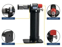 Jeweller's Soldering Blow Torch, Electronic Ignition, Max 1,300°c Includes 2x 300ml Butane