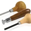 Jewellers Stone Setting Pusher Tools, Bezel Rocker, Square End And Grooved End Pushers, Set Of 3