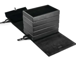 Jewellery Storage And Presentation Travel Carry Case With Five Presentation Trays