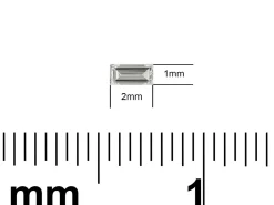 Lab Grown Diamond 0.01ct, Baguette Cut, D Colour Vs Clarity, 2x1mm