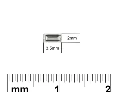 Lab Grown Diamond 0.10ct, Baguette Cut, D Colour Vs Clarity, 3.5x2mm