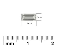Lab Grown Diamond 0.40ct, Baguette Cut, D Colour Vs Clarity, 6x3mm