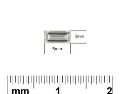 Lab Grown Diamond 0.35ct, Baguette Cut, D Colour Vs Clarity, 5x3mm