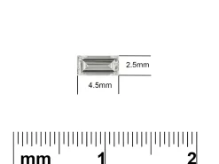 Lab Grown Diamond 0.18ct, Baguette Cut, D Colour Vs Clarity, 4.5x2.5mm