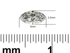 Lab Grown Diamond 0.13ct, Marquise Cut, D Colour Vs Clarity, 5x2.5mm