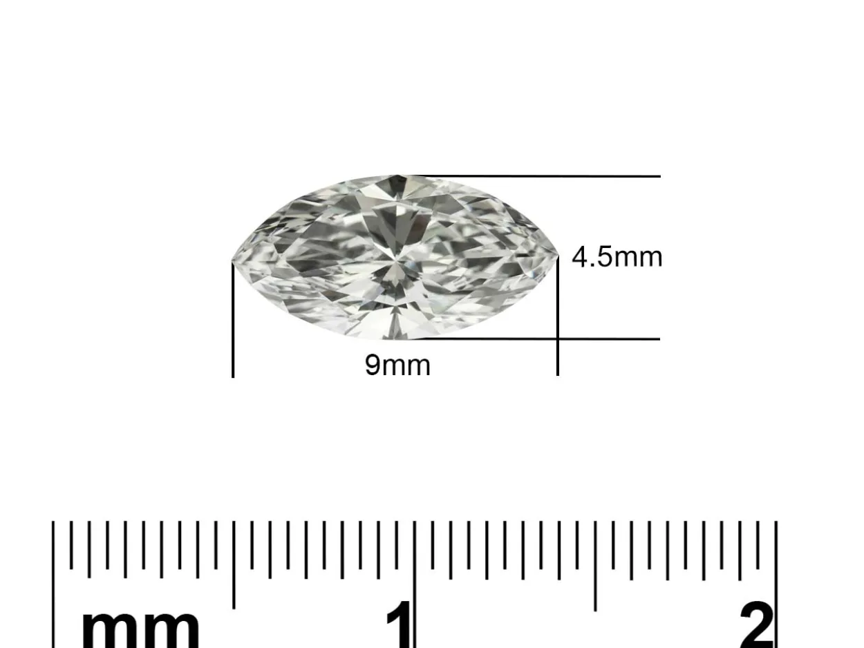 Lab Grown Diamond 0.70ct, Marquise Cut, D Colour Vs Clarity, 9x4.5mm