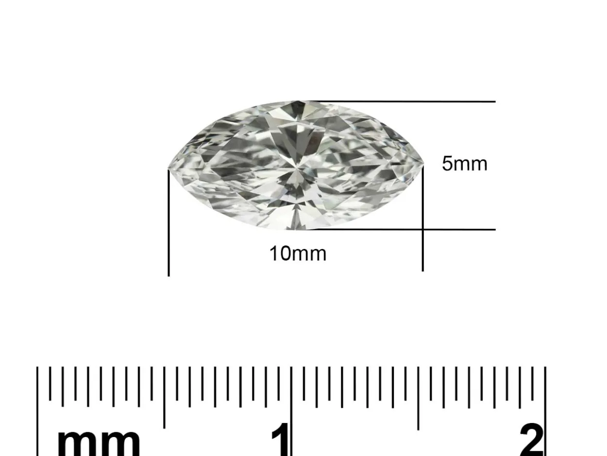 Lab Grown Diamond 1.00ct, Marquise Cut, D Colour Vs Clarity, 10x5mm