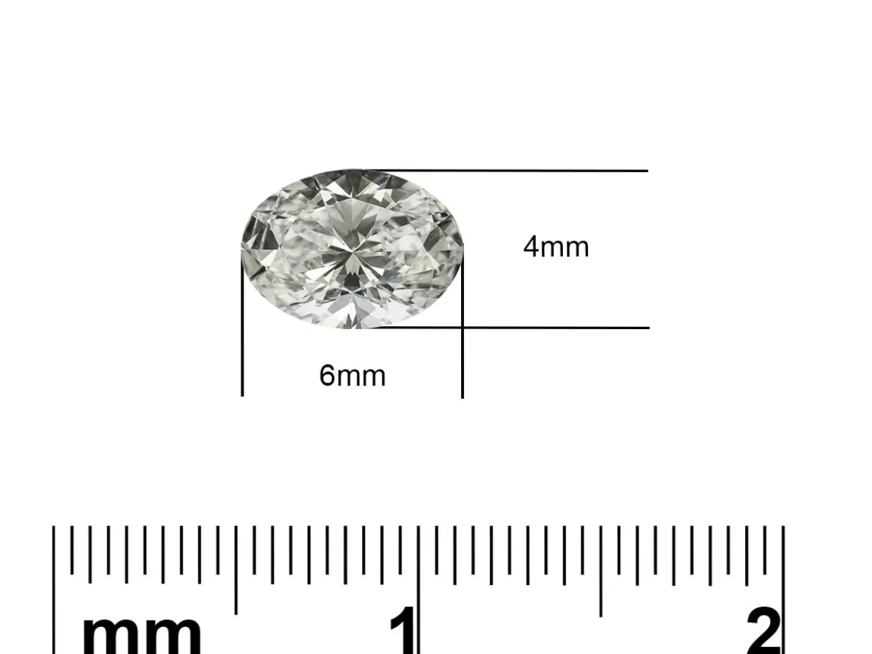 Lab Grown Diamond 0.33ct, Oval Cut, D Colour Vs Clarity, 6x4mm