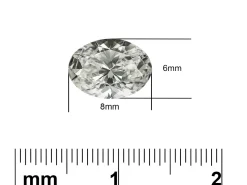 Lab Grown Diamond 1.00ct, Oval Cut, D Colour Vs Clarity, 8x6mm
