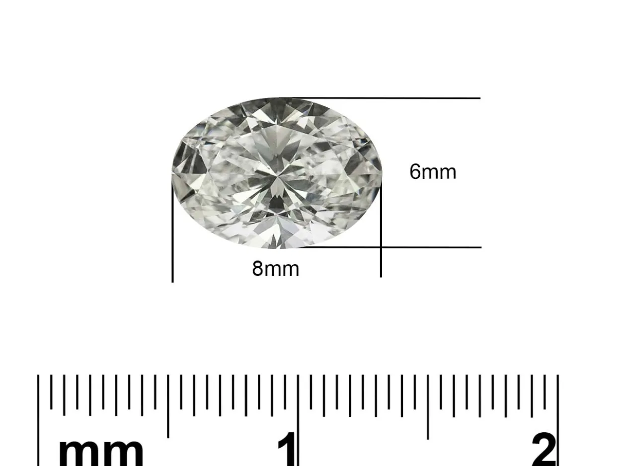 Lab Grown Diamond 1.00ct, Oval Cut, D Colour Vs Clarity, 8x6mm