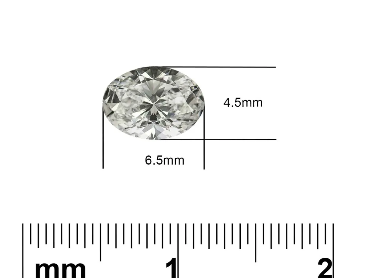 Lab Grown Diamond 0.50ct, Oval Cut, D Colour Vs Clarity, 6.5x4.5mm