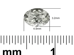 Lab Grown Diamond 0.21ct, Oval Cut, D Colour Vs Clarity, 4.5x3.2mm