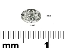 Lab Grown Diamond 0.15ct, Oval Cut, D Colour Vs Clarity, 4x3mm