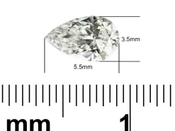 Lab Grown Diamond 0.25ct, Pear Cut, D Colour Vs Clarity, 5.5x3.5mm