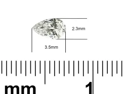 Lab Grown Diamond 0.07ct, Pear Cut, D Colour Vs Clarity, 3.5x2.3mm