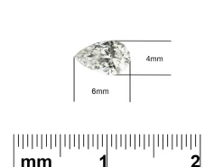 Lab Grown Diamond 0.35ct, Pear Cut, D Colour Vs Clarity, 6x4mm