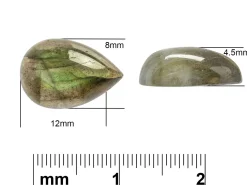 Labradorite, Pear Cabochon, 12x8mm