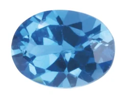 London Blue Topaz, Oval, 5x4mm, Treated