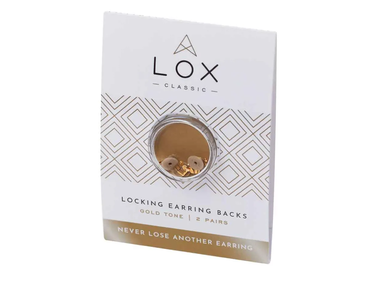 Lox Gold Tone Secure Earring Scrolls Pack of 4